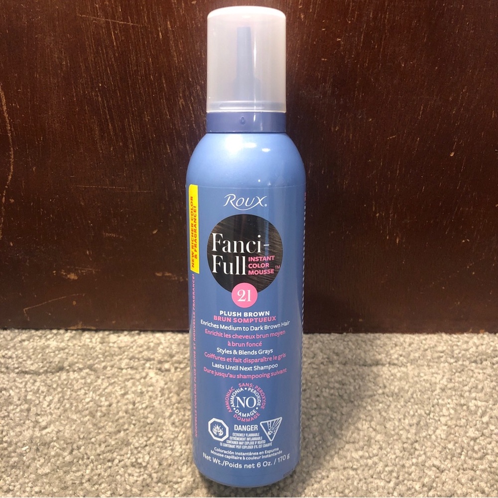 Roux Fanci-Full Instant Color Mousse #21 Plush Brown, Medium To Dark Hair, 6oz